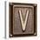 Metal Button Alphabet Letter V-donatas1205-Stretched Canvas