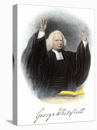 Methodist Evangelist George Whitefield, with His Autograph-null-Premier Image Canvas