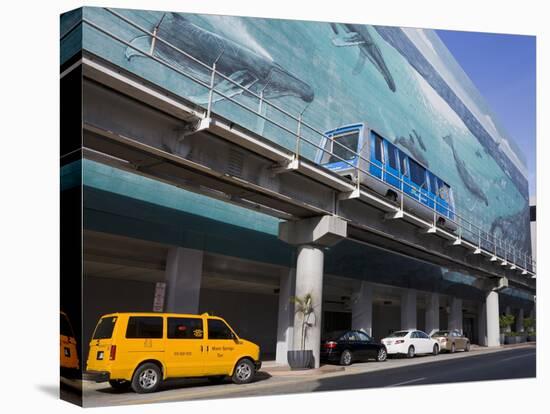 Metromover and Mural by Wyland on Se 1st Street, Miami, Florida, USA, North America-Richard Cummins-Premier Image Canvas