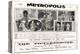 Metropolis, UK Movie Poster, 1926-null-Stretched Canvas