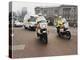 Metropolitan Police Motorcyclists Esccorting an Ambulance Past Buckingham Palace in London-null-Premier Image Canvas