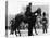 Metropolitan Police Officer Talks to Mounted Police Officer on a Police Horse-null-Premier Image Canvas