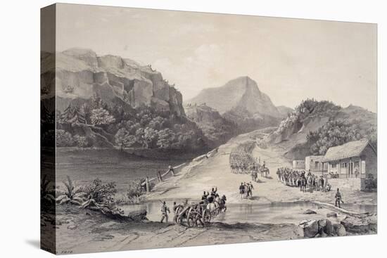 Mexican Army Crossing Rio Frio-John Phillips-Premier Image Canvas