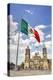 Mexican Flag, Plaza of the Constitution (Zocalo), Metropolitan Cathedral in Background-Richard Maschmeyer-Premier Image Canvas