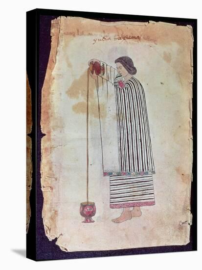 Mexican Indian Preparing Chocolate, from the Codex Tuleda, 1553-null-Premier Image Canvas