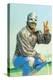 Mexican Wrestler in Lounge Singer Shirt-null-Stretched Canvas