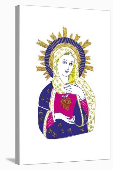 Mexicana - Sacred Heart-null-Stretched Canvas