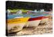 Mexico, Baja California Sur, Todos Santos, Cerritos Beach. Boats pulled up on the beach.-Merrill Images-Premier Image Canvas