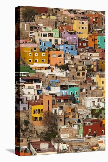 Mexico, Guanajuato. Colorful Homes Rise Up the Hillside of This Colorful Mexican Town-Brenda Tharp-Premier Image Canvas