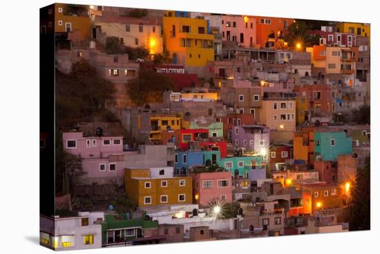 Mexico, Guanajuato. the Colorful Homes and Buildings of Guanajuato at Night-Judith Zimmerman-Premier Image Canvas