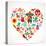 Mexico Love - Heart With Set Ofs-Marish-Stretched Canvas