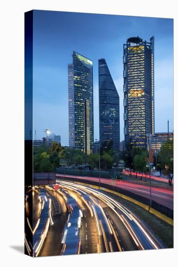 Mexico, Mexico City, Traffic Passes By Mexico City's Three Towers, Tallest Skyscrapers In The City,-John Coletti-Premier Image Canvas