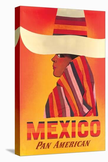 Mexico - Pan American World Airways, Vintage Airline Travel Poster, 1968-Pacifica Island Art-Stretched Canvas