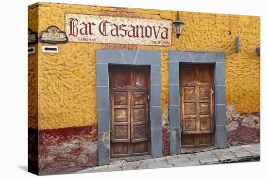 Mexico, San Miguel de Allende. Exterior of Bar Casanova.-Don Paulson-Premier Image Canvas