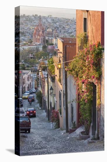 Mexico, San Miguel de Allende. Street scene with overview of city.-Don Paulson-Premier Image Canvas