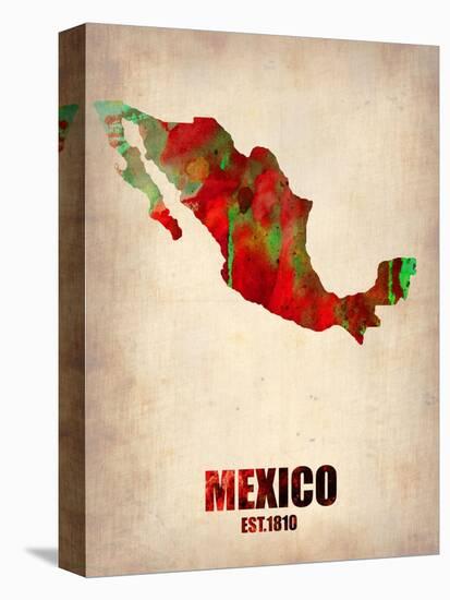 Mexico Watercolor Map-NaxArt-Stretched Canvas