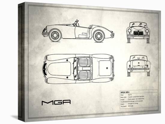 MG MGA White-Mark Rogan-Stretched Canvas