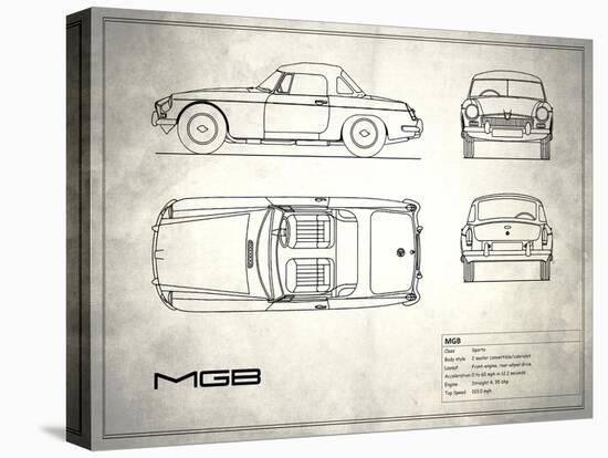 MG MGB White-Mark Rogan-Stretched Canvas