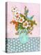 Mia Daisy Flowers Botanical-Blenda Tyvoll-Stretched Canvas