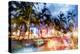 Miami Beach Night - In the Style of Oil Painting-Philippe Hugonnard-Premier Image Canvas