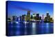 Miami City by Night-vent du sud-Premier Image Canvas