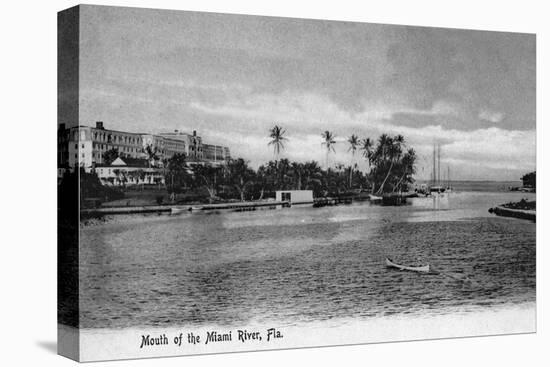 Miami, Florida - Mouth of the Miami River Scene-Lantern Press-Stretched Canvas