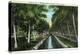 Miami, Florida - W J Matheson Estate Canal Scene at Coconut Grove-Lantern Press-Stretched Canvas