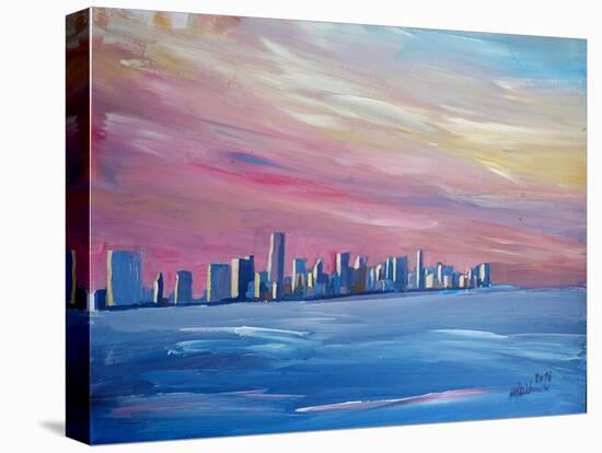 Miami Skyline with Vanilla Sky-Markus Bleichner-Stretched Canvas