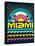 Miami Surf Typography, T-Shirt Graphics, Vectors-braingraph-Stretched Canvas