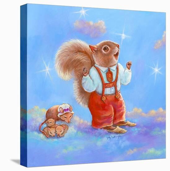 Mice, Squirrel and Bunny family in Clouds I-Judy Mastrangelo-Premier Image Canvas