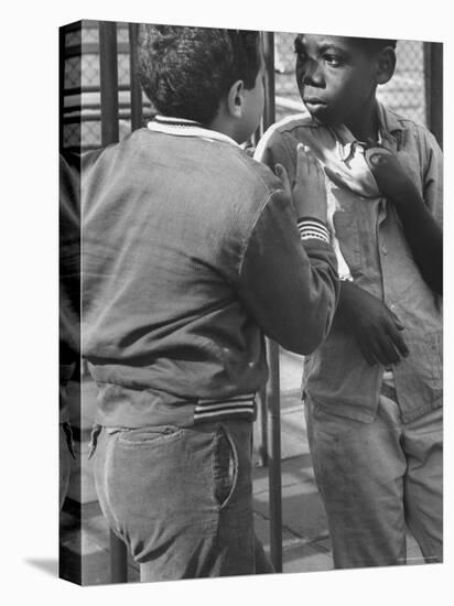 Michael Ketosugbo with a School Mate After a Fist Fight-Al Fenn-Premier Image Canvas