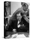 Michael V. Di Salle Puffing His Cigar while at His Desk-Hank Walker-Premier Image Canvas