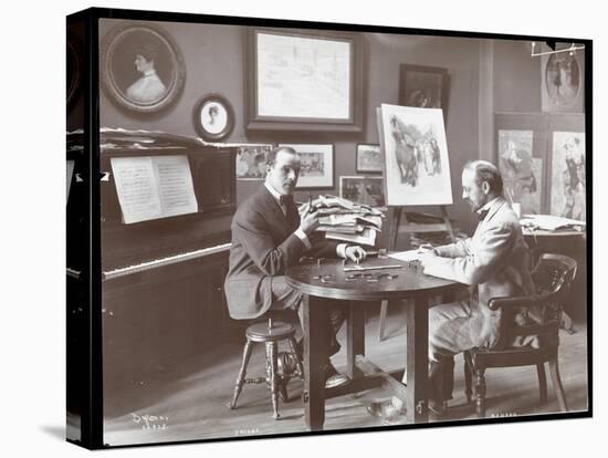 Michel Jacobs and Benson Playing Dominoes, 1907-Byron Company-Premier Image Canvas