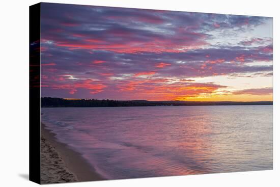 Michigan, Munising. Lake Superior at sunset-Jamie & Judy Wild-Premier Image Canvas