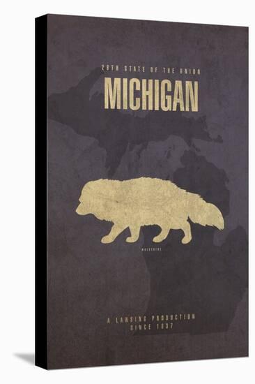 Michigan Poster-David Bowman-Premier Image Canvas