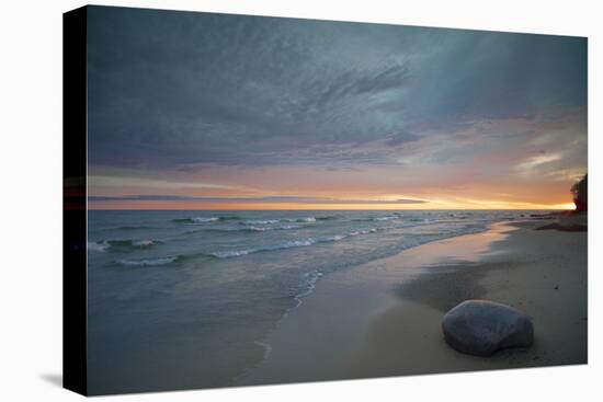 Michigan. Solitary Boulder on a Beach of Lake Superior, Pictured Rocks National Lakeshore-Judith Zimmerman-Premier Image Canvas