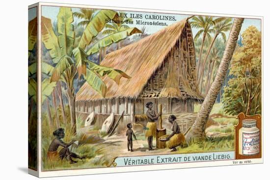 Micronesian Long House, Caroline Islands-null-Premier Image Canvas
