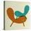 Mid Century Chair Collage II-Anita Nilsson-Stretched Canvas