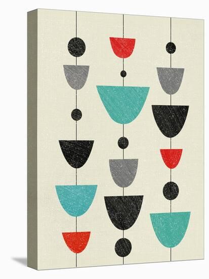 Mid Century Floating Ornament II-Eline Isaksen-Stretched Canvas