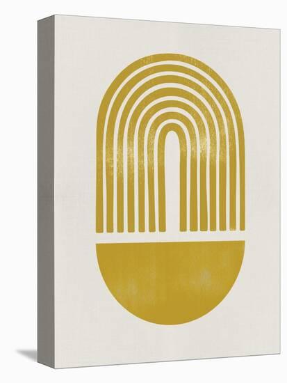 Mid Century Gold Shape I-Eline Isaksen-Stretched Canvas