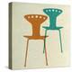 Mid Century Modern Chairs II-Anita Nilsson-Stretched Canvas