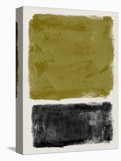 Mid Century Olive and Black Study-Eline Isaksen-Stretched Canvas