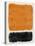 Mid Century Orange and Black Study-Eline Isaksen-Stretched Canvas