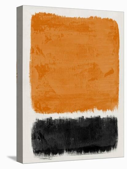Mid Century Orange and Black Study-Eline Isaksen-Stretched Canvas