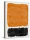 Mid Century Orange and Black Study-Eline Isaksen-Stretched Canvas