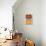 Mid Century Orange and Yellow Study-Eline Isaksen-Stretched Canvas displayed on a wall