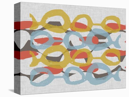 Mid Century Pattern I-Jennifer Goldberger-Stretched Canvas