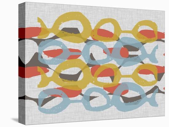 Mid Century Pattern I-Jennifer Goldberger-Stretched Canvas