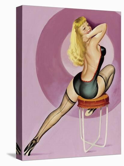 Mid-Century Pin-Ups - Beauty Parade Magazine - Oh! Purple-Peter Driben-Stretched Canvas