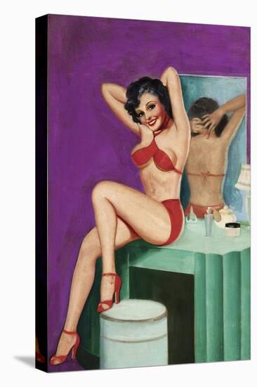 Mid-Century Pin-Ups - Bedtime Stories-Peter Driben-Stretched Canvas